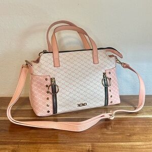 XOXO Pink and Cream Faux Leather Handbag/ Shoulder/ Crossbody